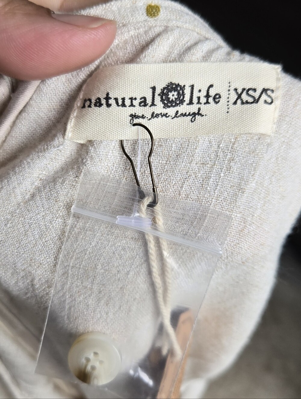 Natural Life Avery Wide-Leg Jumpsuit Tan Sz XS/small NWT - Picture 5 of 13